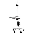 Global Industrial Mobile Standing Computer Workstation, Aluminum 607300